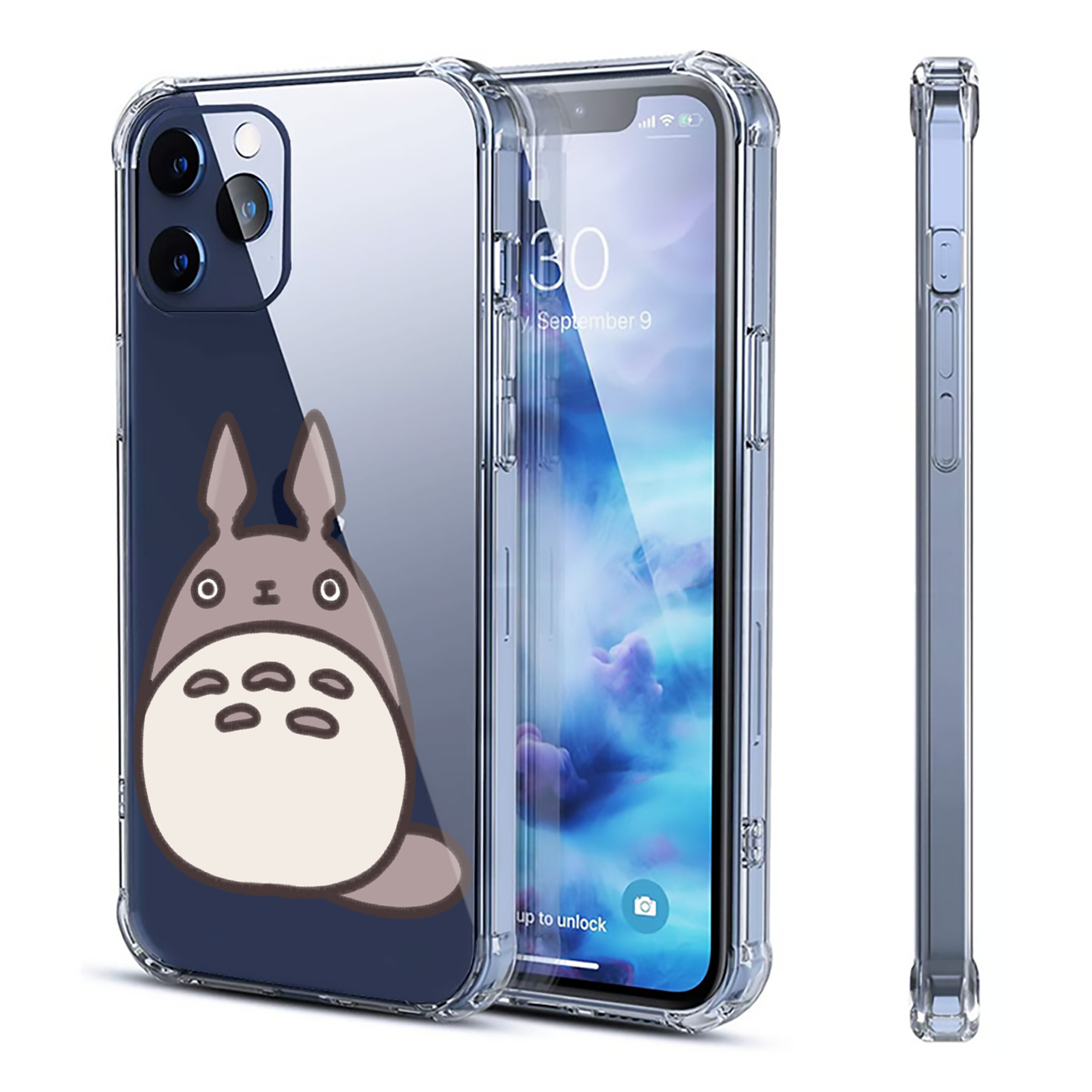 （画像用） となりのトトロ 草壁メイ 草壁サツキ My Neighbor Totoro Satsuki Kusakabe Mei Kusakabe 【iPhone 12シリーズ対応】透明スマホケース（クリアソフトケース）